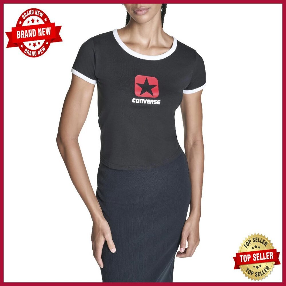 Women's Box Star Crew Neck T-Shirt Casual Cotton Tee